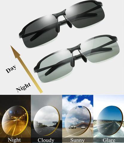 Auto-adjusting photochromic day and night sunglasses - Chameleon Glasses