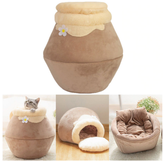 CozyPot - 3 In 1 Cave and Bed Cat Pillow Transforming